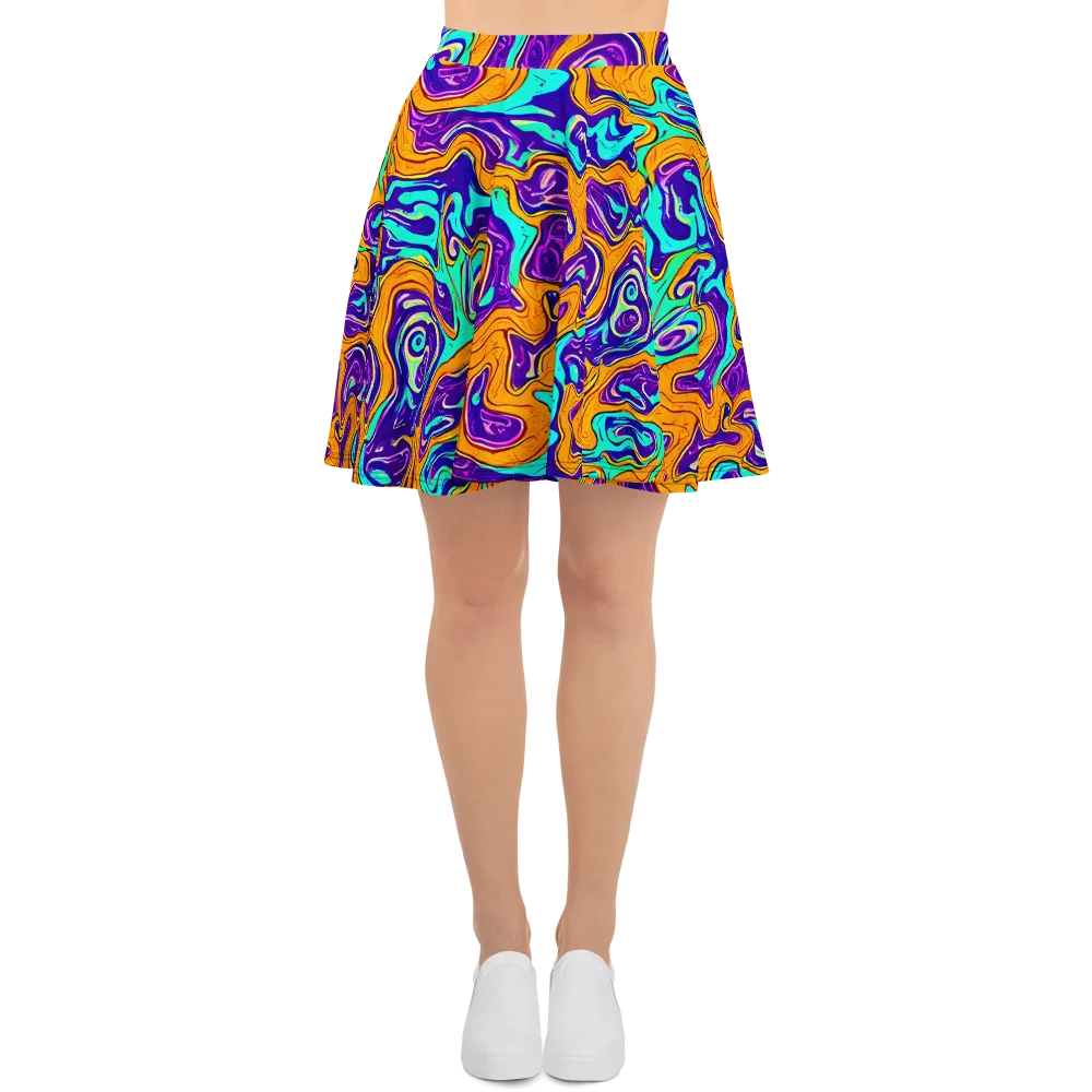 Plasma Swirl on Skater Skirt — Front