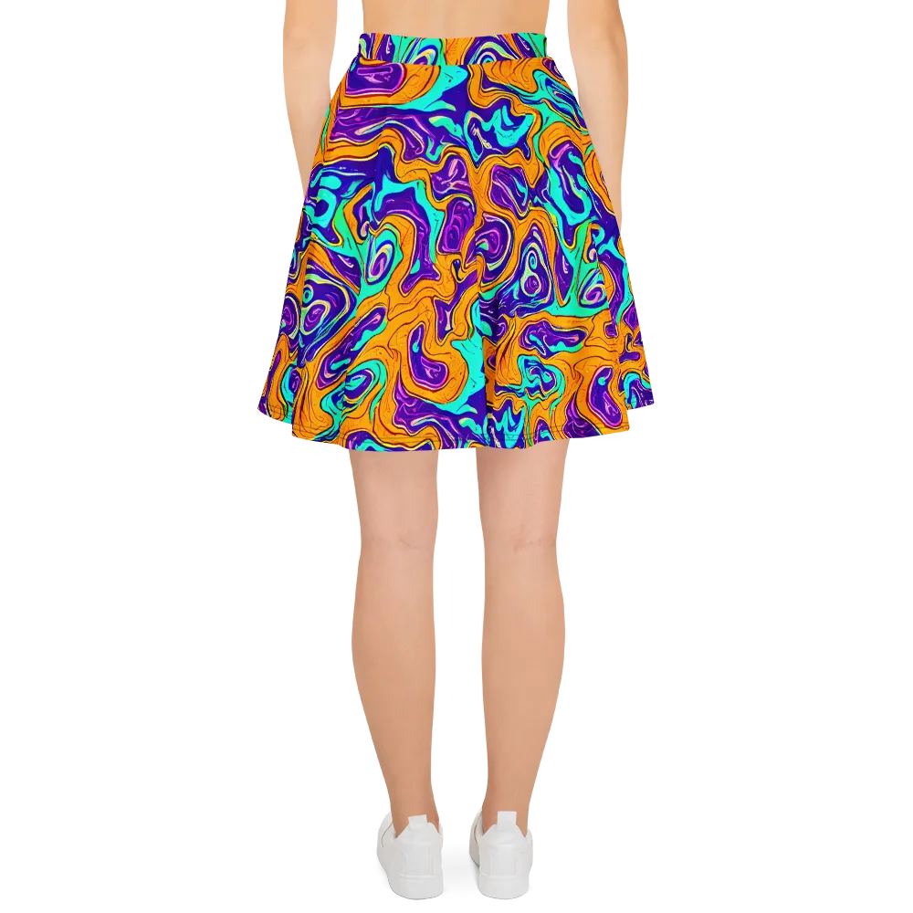 Plasma Swirl on Skater Skirt — Back