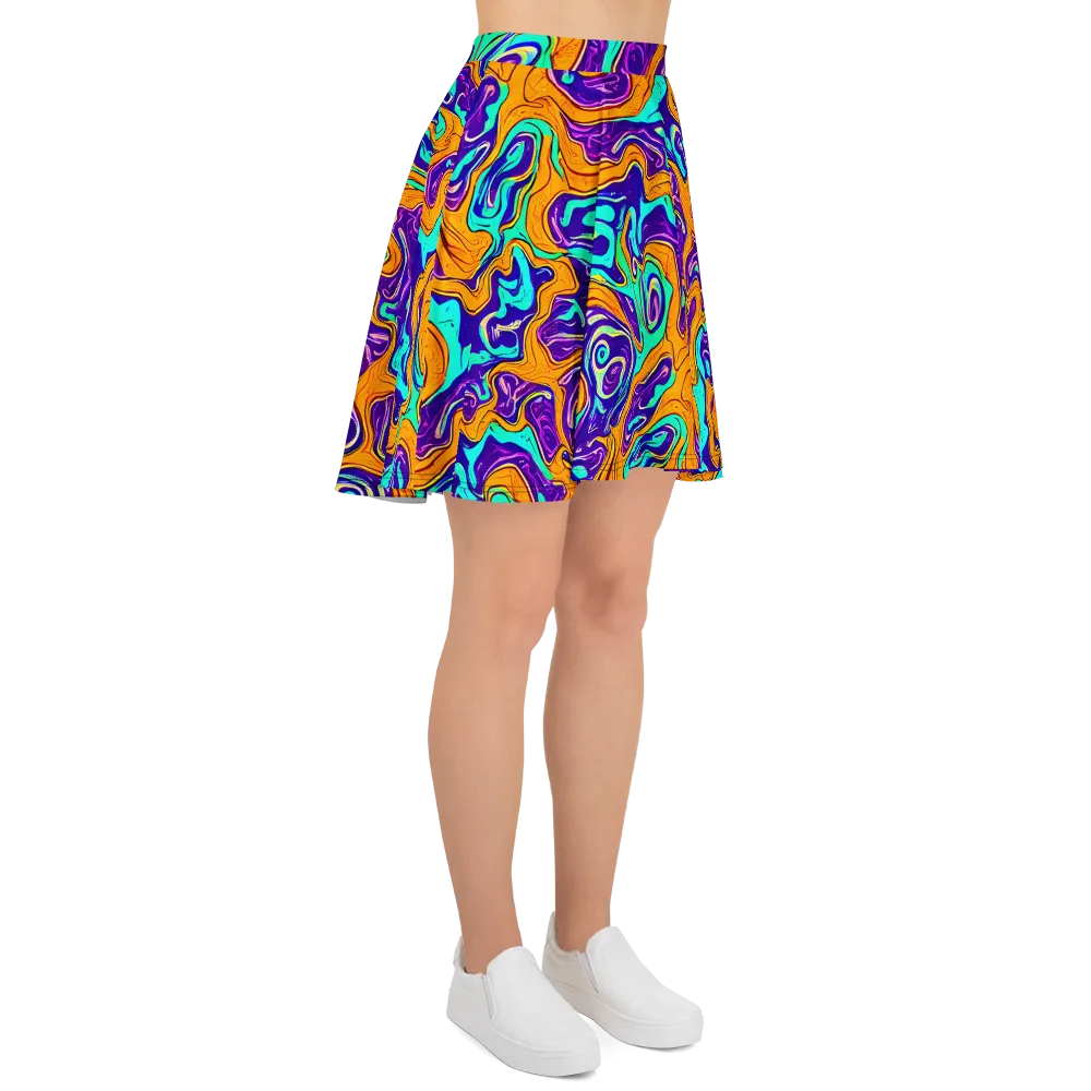 Plasma Swirl on Skater Skirt — Right