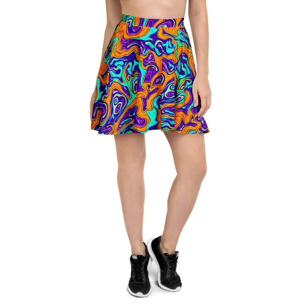 Plasma Swirl on Skater Skirt — Front