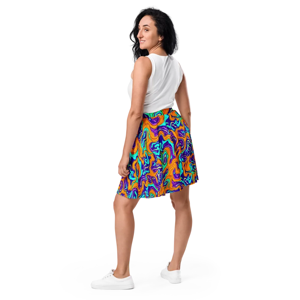 Plasma Swirl on Skater Skirt — Back