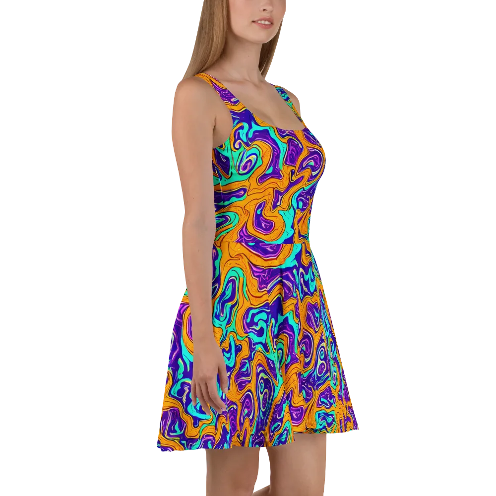 Plasma Swirl on Skater Dress — Right