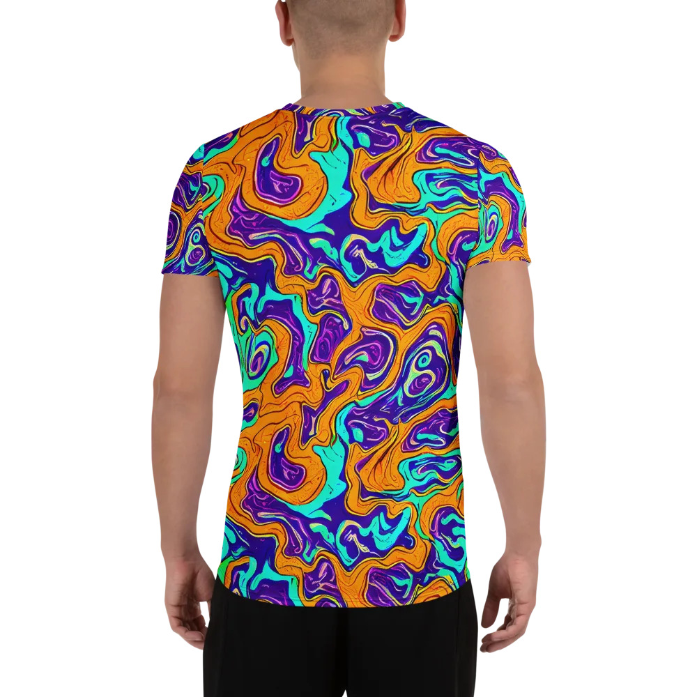 Plasma Swirl on Men's Athletic T-Shirt — Back
