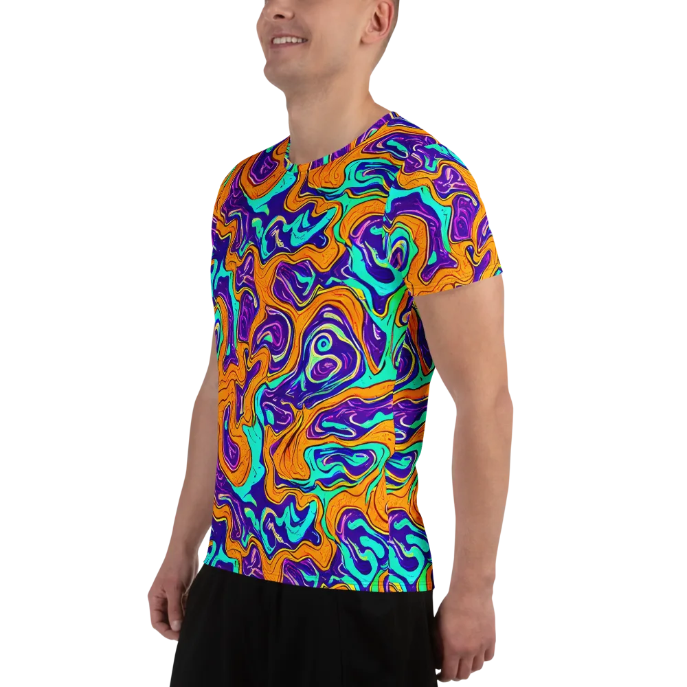 Plasma Swirl on Men's Athletic T-Shirt — Left