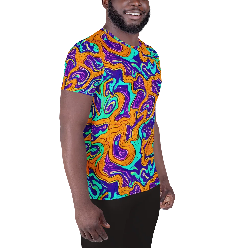 Plasma Swirl on Men's Athletic T-Shirt — Right