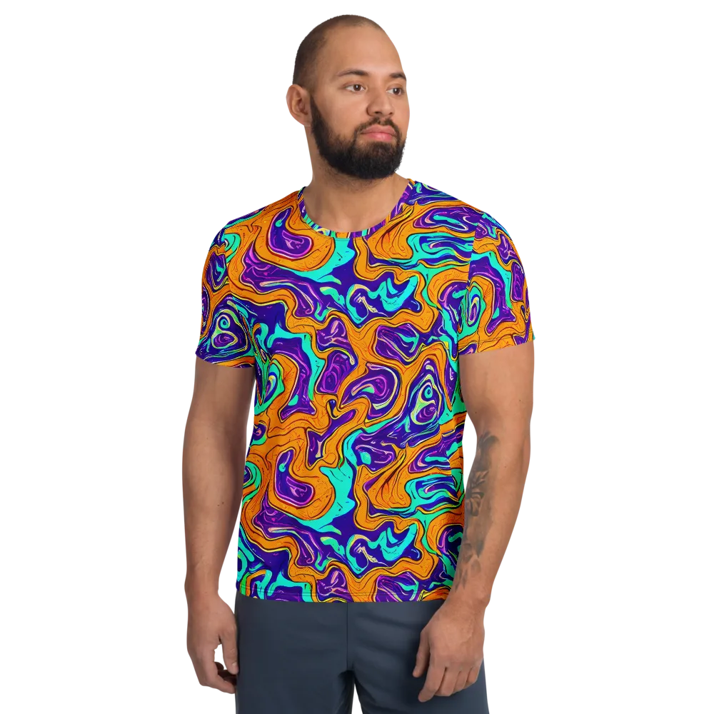 Plasma Swirl on Men's Athletic T-Shirt — Front