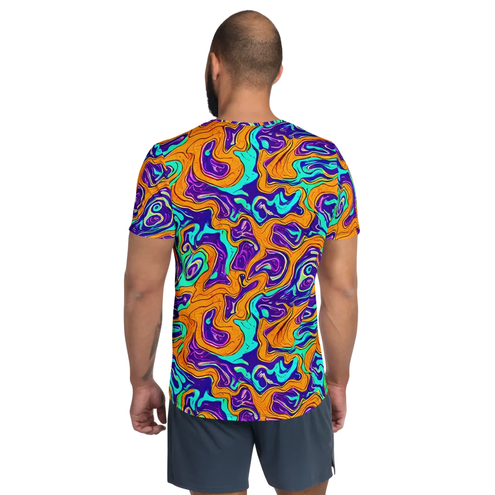 Plasma Swirl on Men's Athletic T-Shirt — Back