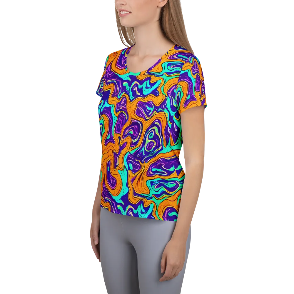 Plasma Swirl on Women's Athletic T-Shirt — Left