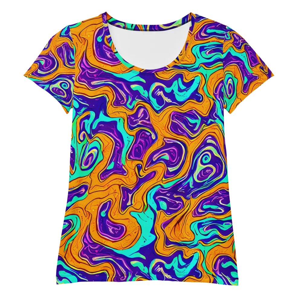 Plasma Swirl on Women's Athletic T-Shirt — Front