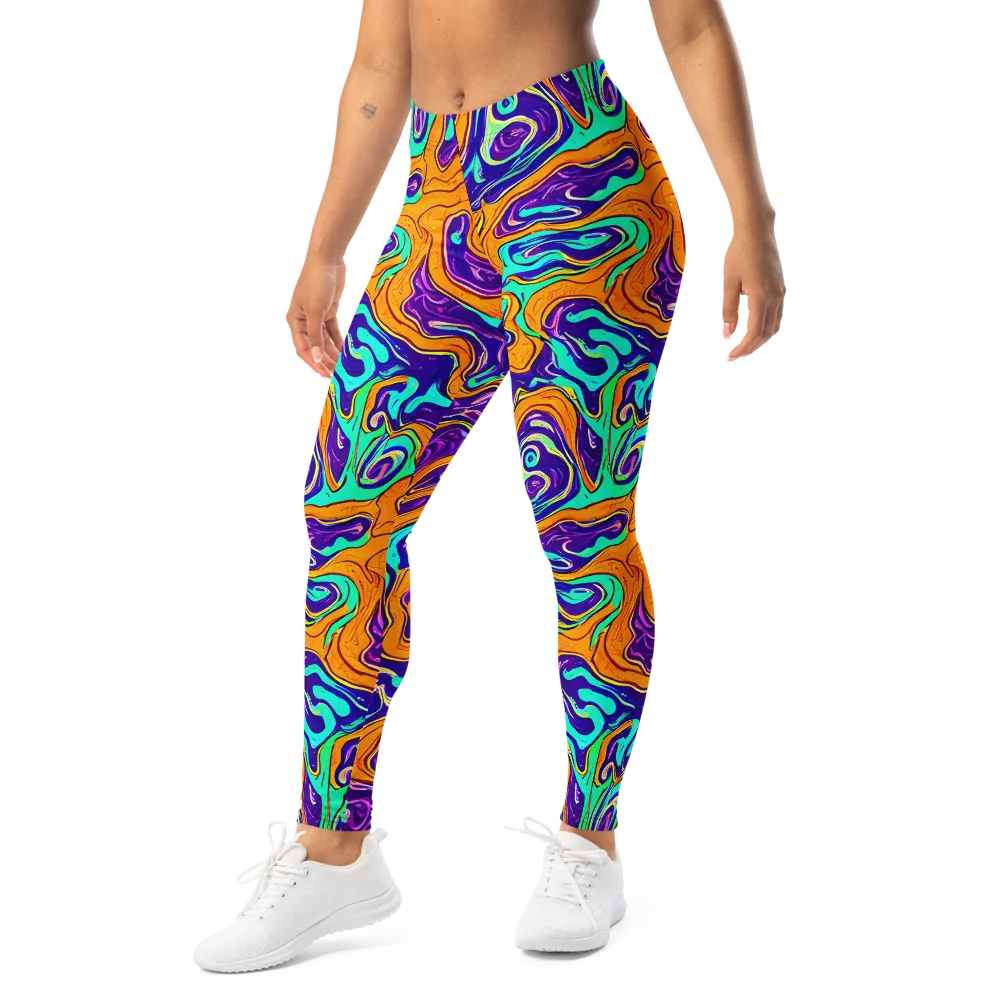 Plasma Swirl on Leggings — Left Front