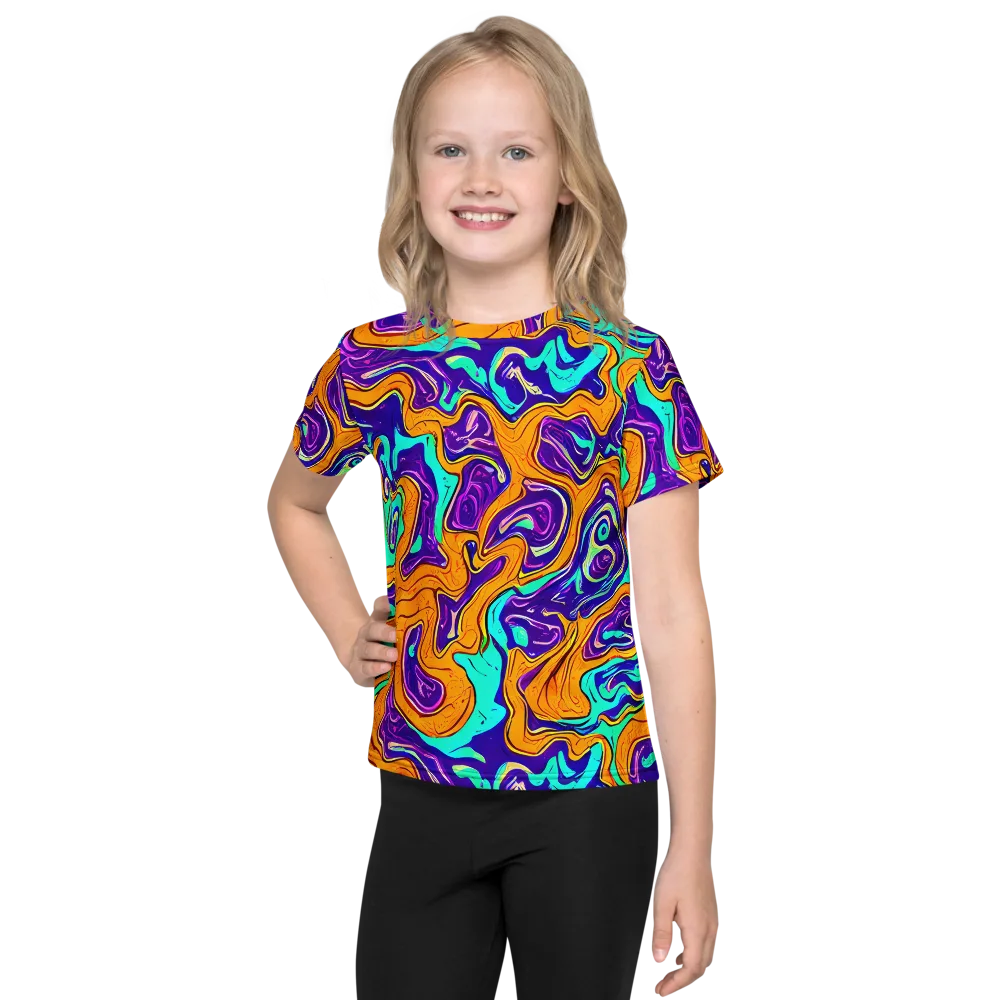 Plasma Swirl on Kids Crew Neck T-Shirt — Front