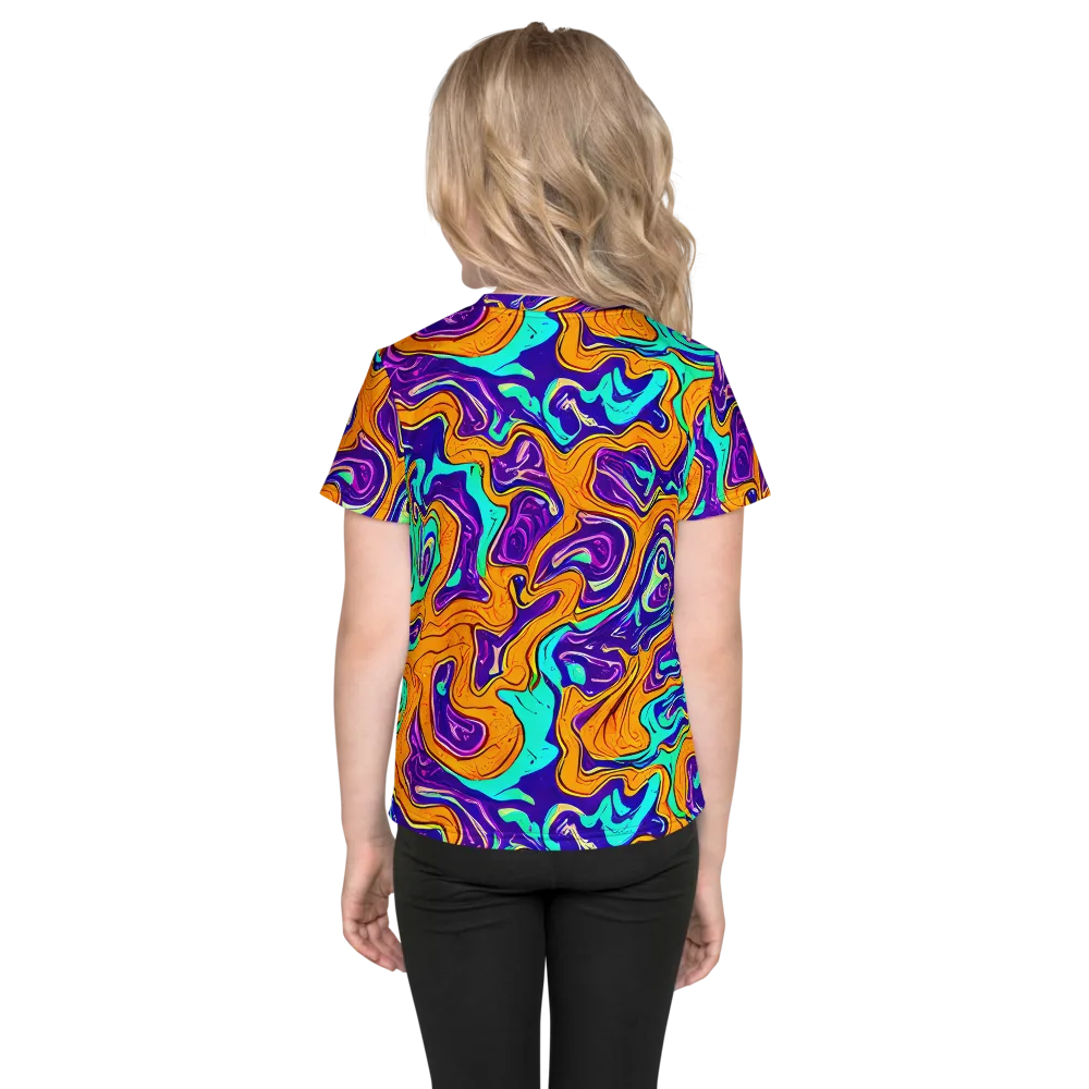 Plasma Swirl on Kids Crew Neck T-Shirt — Back