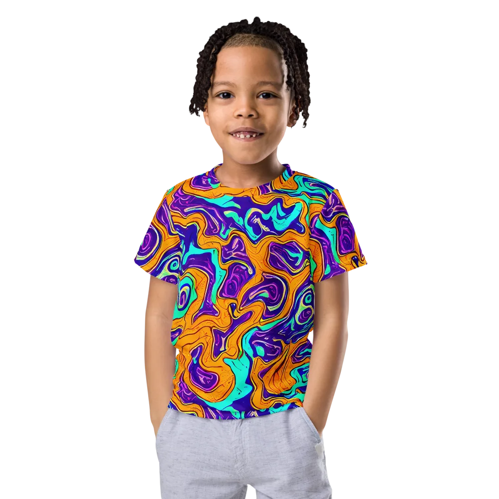 Plasma Swirl on Kids Crew Neck T-Shirt — Front