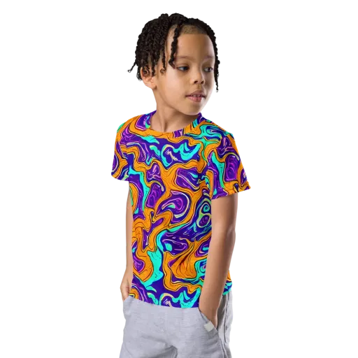 Plasma Swirl on a Kids Crew Neck T-Shirt