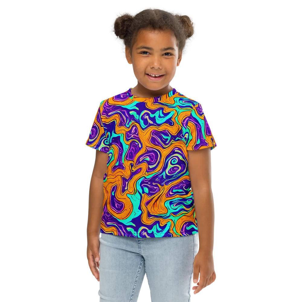 Plasma Swirl on Kids Crew Neck T-Shirt — Front
