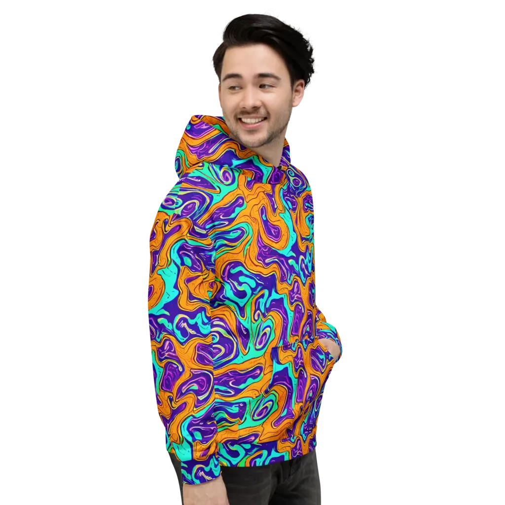 Plasma Swirl on Hoodie — Right
