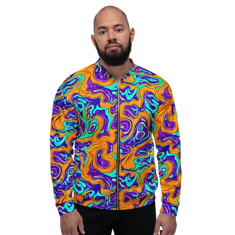 Plasma Swirl on Bomber Jacket — Front