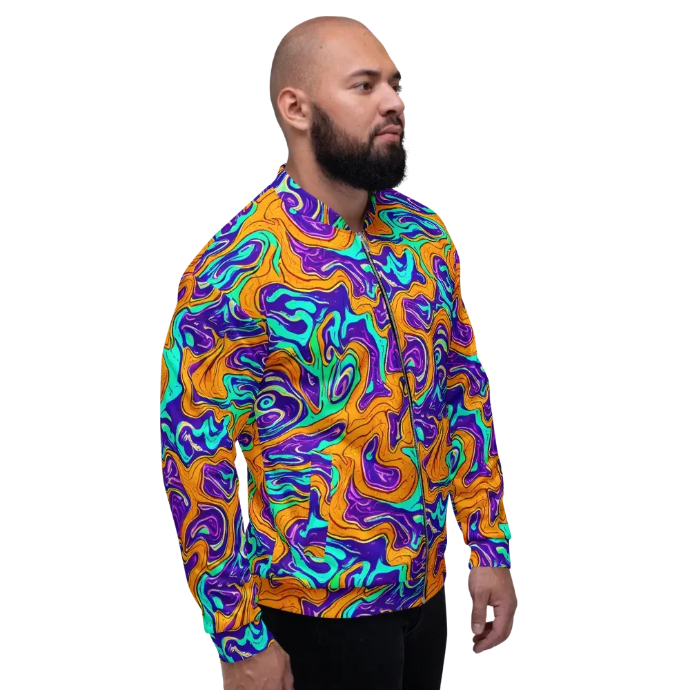 Plasma Swirl on Bomber Jacket — Right