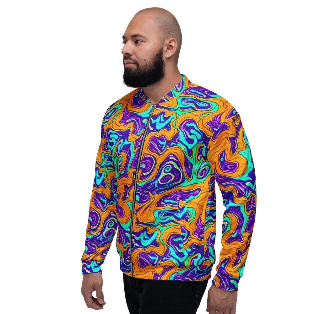 Plasma Swirl on Bomber Jacket — Left