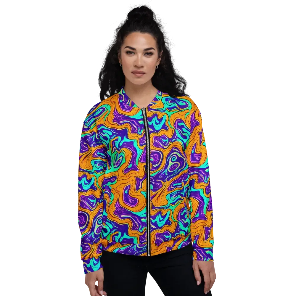 Plasma Swirl on Bomber Jacket — Front