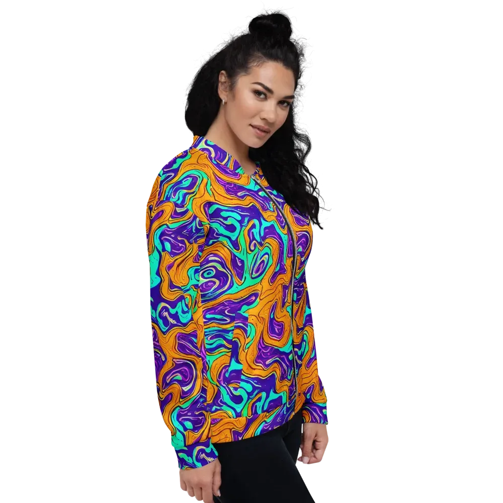 Plasma Swirl on Bomber Jacket — Right