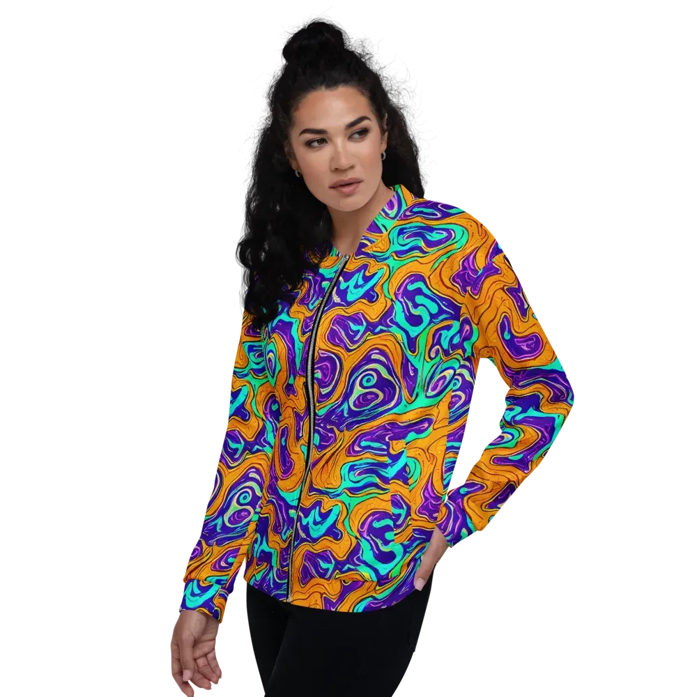 Plasma Swirl on Bomber Jacket — Left