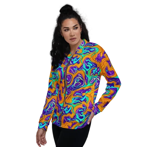Plasma Swirl on a Bomber Jacket