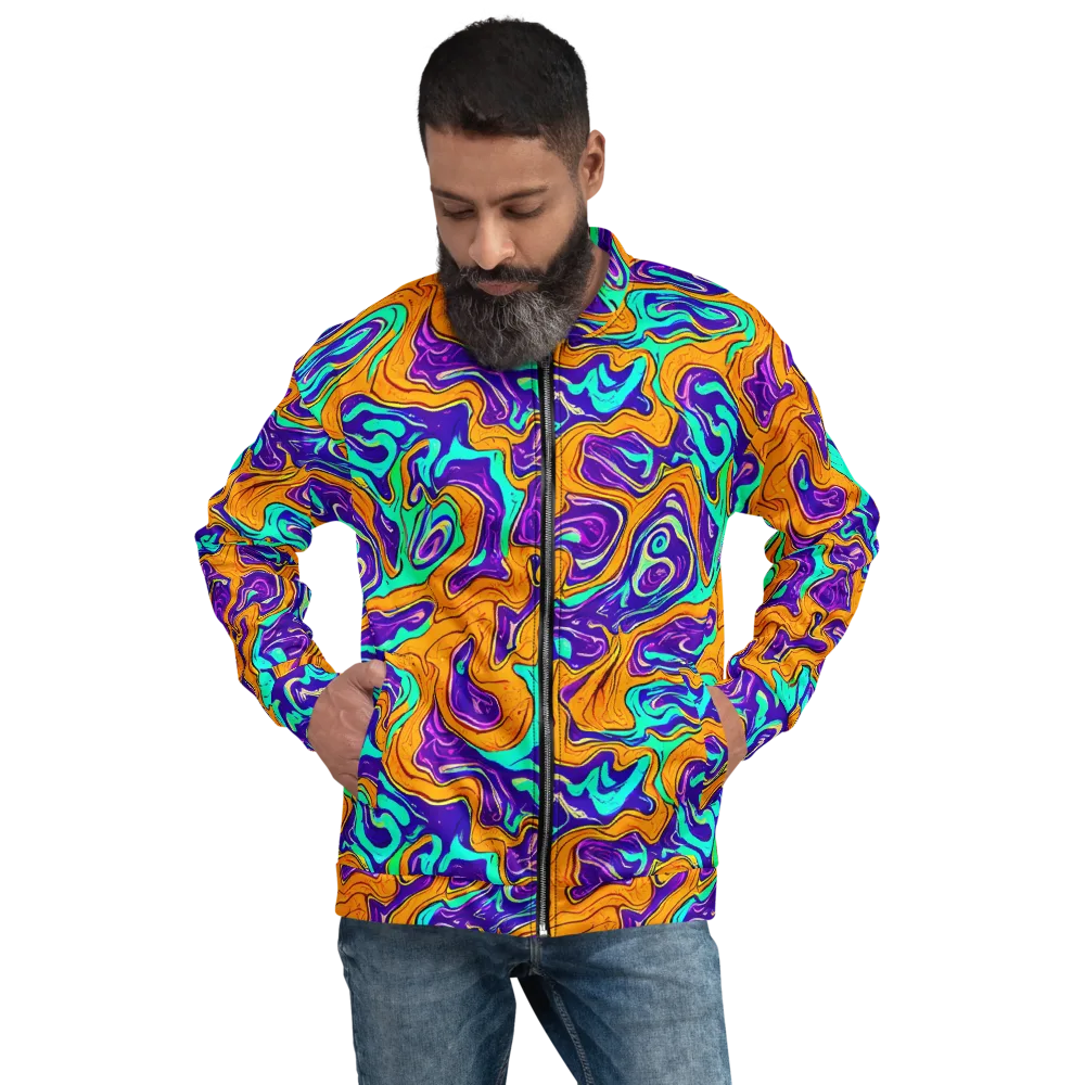 Plasma Swirl on Bomber Jacket — Front