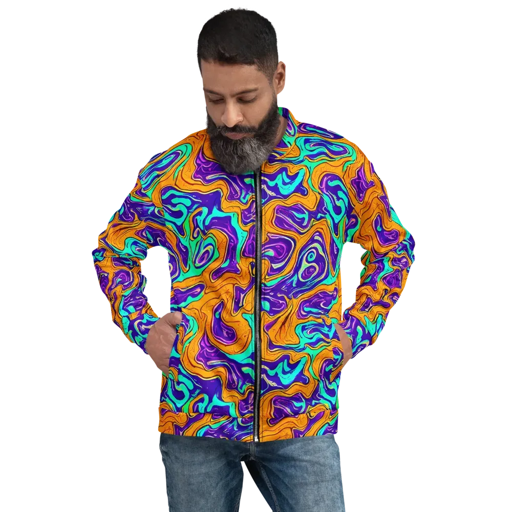 Plasma Swirl on Bomber Jacket — Front