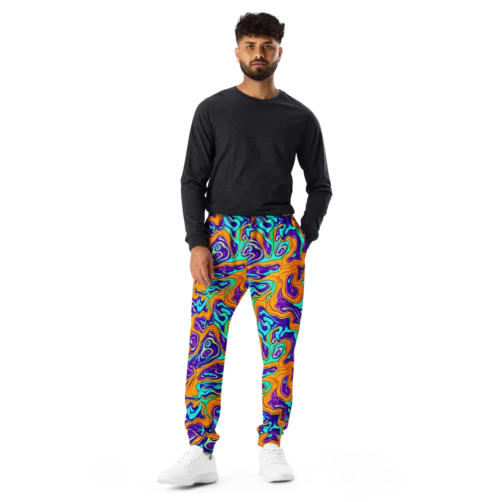 Plasma Swirl on Men's Joggers — Front