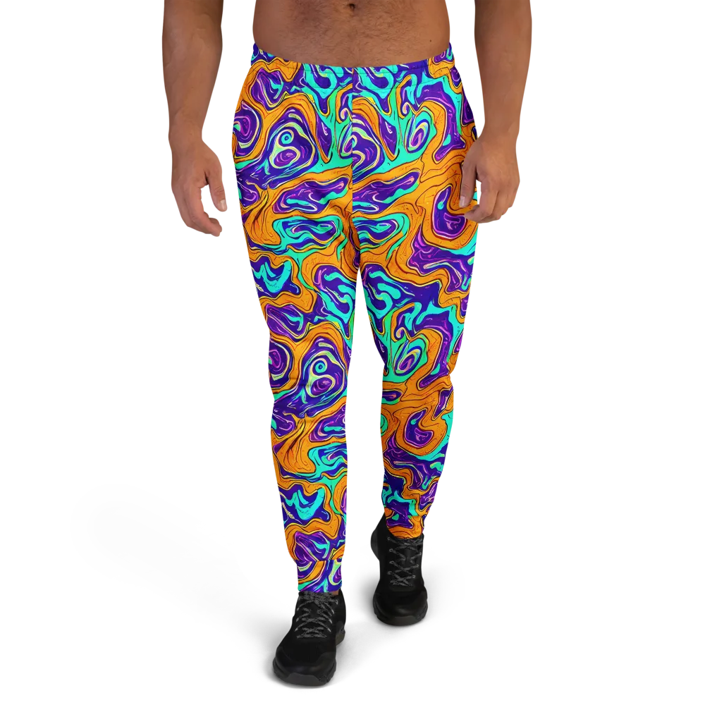 Plasma Swirl on Men's Joggers — Front