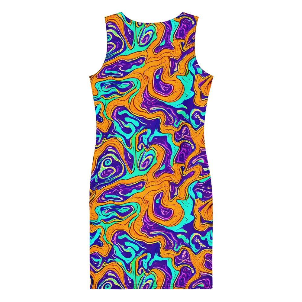 Plasma Swirl on Bodycon Dress — Back