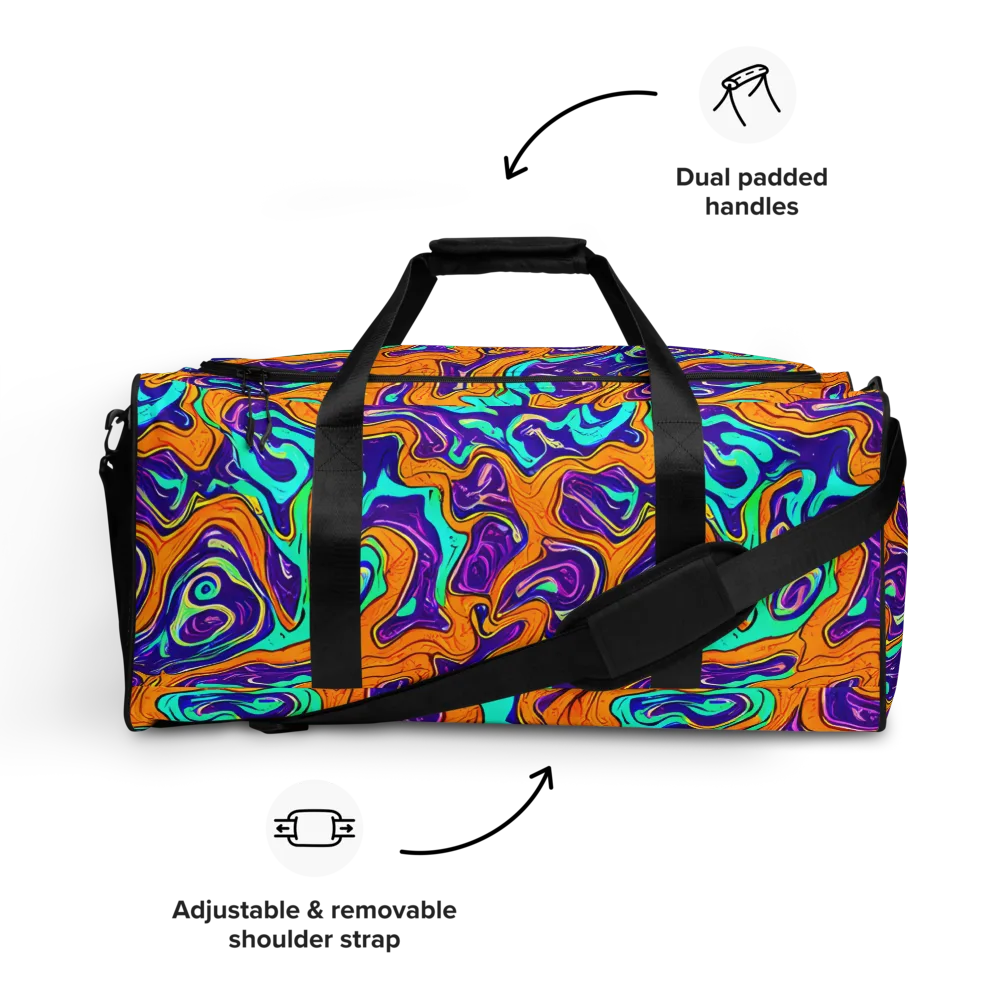 Plasma Swirl on Duffle Bag — Front