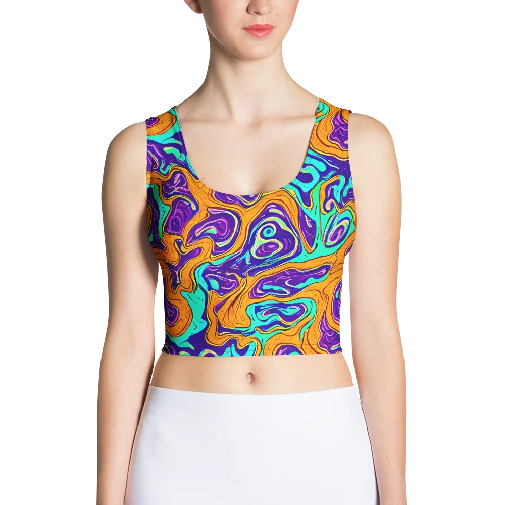 Plasma Swirl on Crop Top — Front