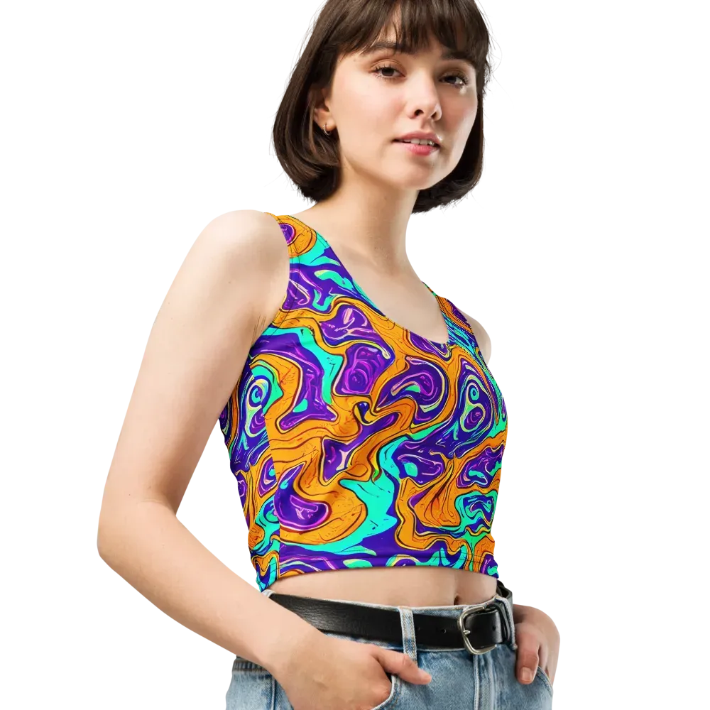 Plasma Swirl on Crop Top — Right Front