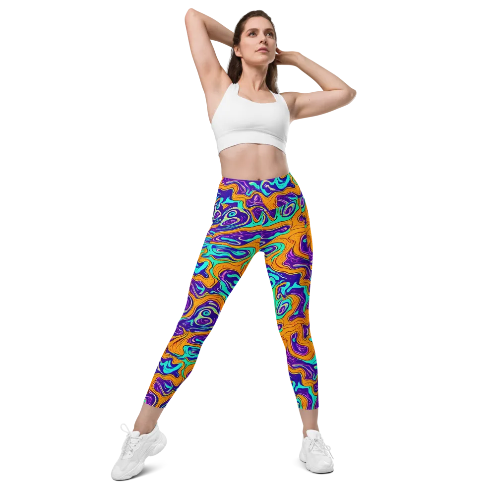 Plasma Swirl on Leggings with Pockets — Front
