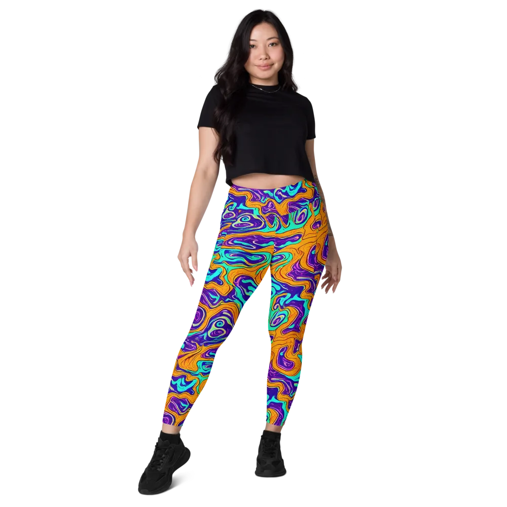 Plasma Swirl on Leggings with Pockets — Front