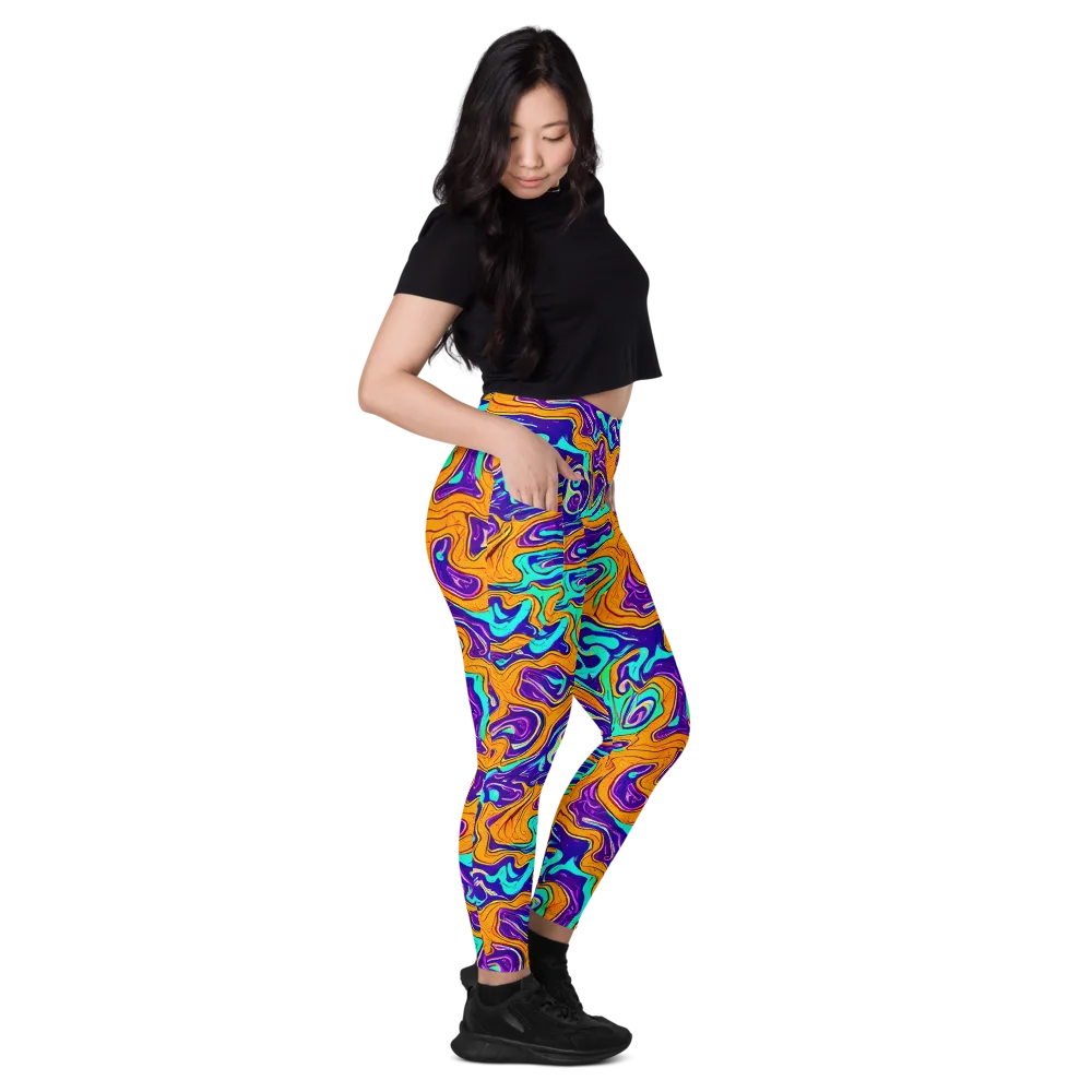 Plasma Swirl on Leggings with Pockets — Right