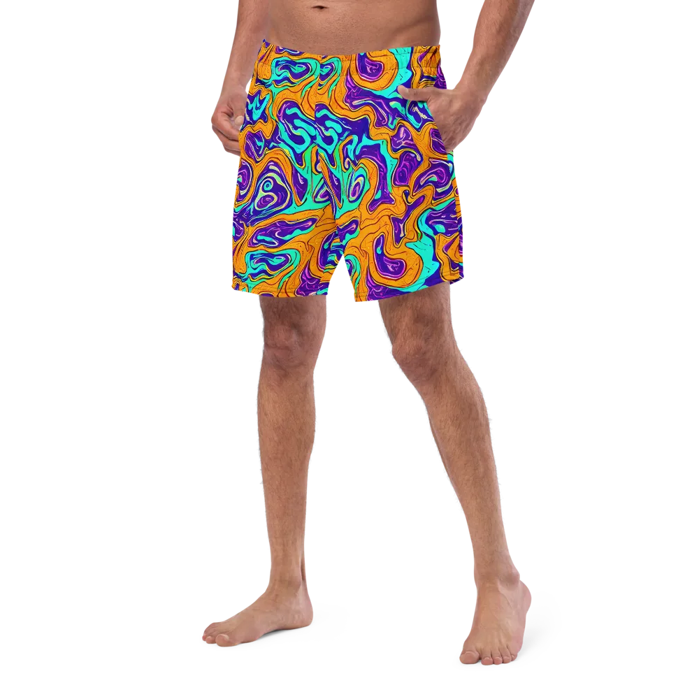 Plasma Swirl on Swim Trunks — Left Front