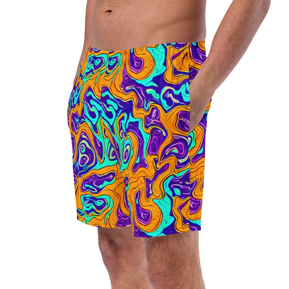 Plasma Swirl on Swim Trunks — Left Front