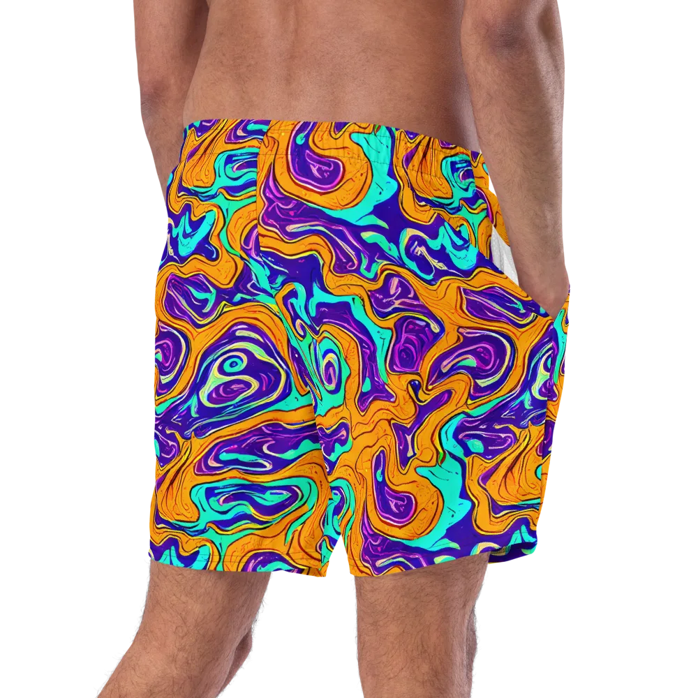 Plasma Swirl on Swim Trunks — Right Back