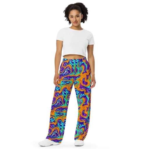 Plasma Swirl on a Wide-Leg Pants