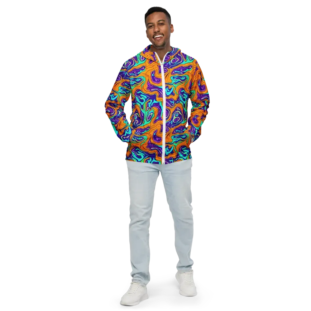 Plasma Swirl on Men's Windbreaker — Front
