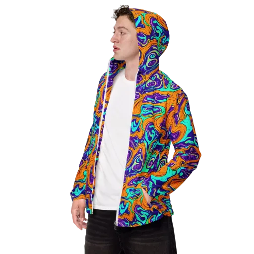 Plasma Swirl on a Men's Windbreaker