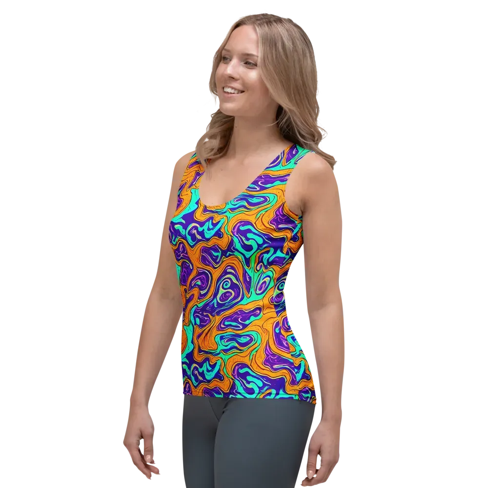Plasma Swirl on Women's Tank Top — Left Front