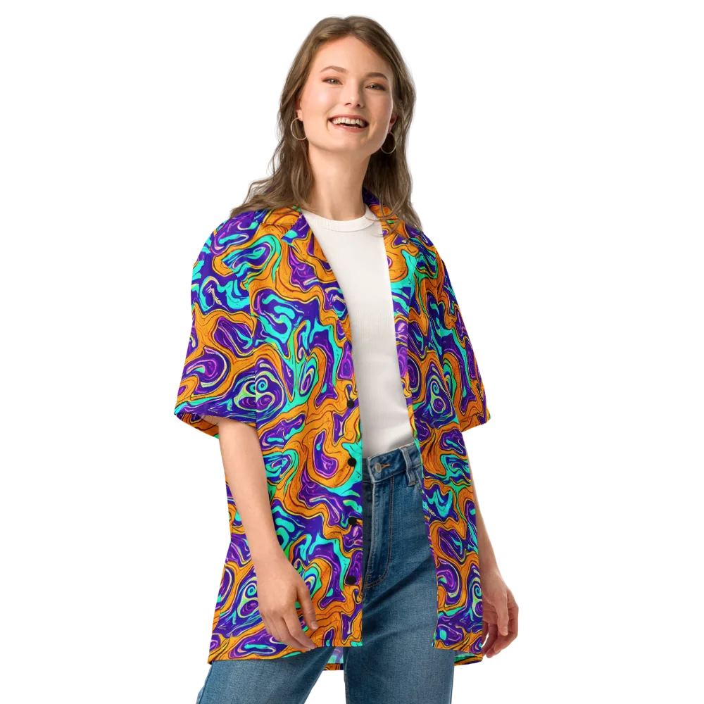 Plasma Swirl on Button Shirt — Front