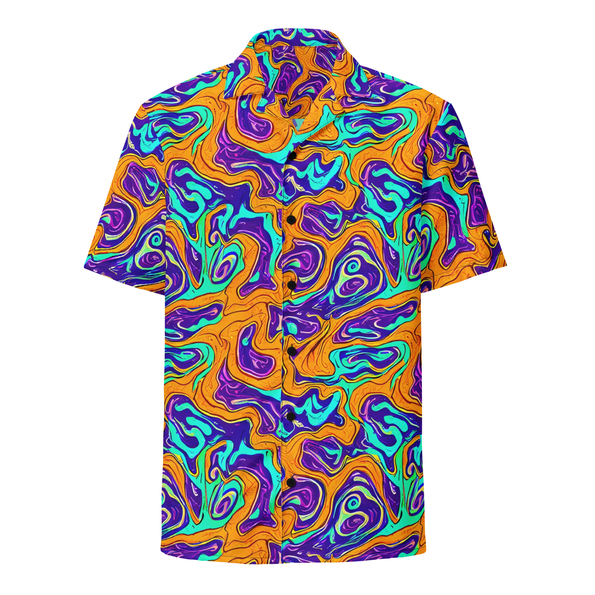 Plasma Swirl on Button Shirt — Front