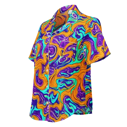 Plasma Swirl on a Women's Short Sleeve Pajama Top