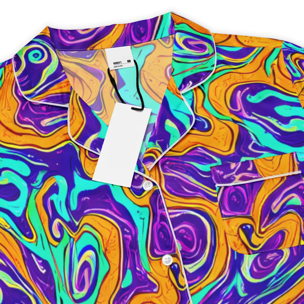 Plasma Swirl on Women's Short Sleeve Pajama Top — Product details