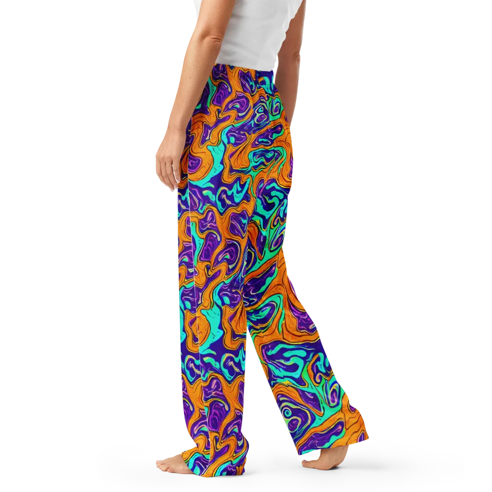 Plasma Swirl on Women's Pajama Pants — Left